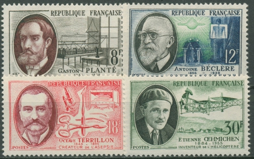 Frankreich 1957 Erfinder Wissenschaftler 1124/27 postfrisch