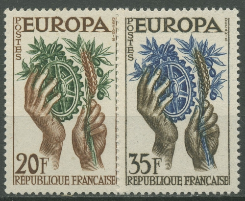 Frankreich 1957 Europa CEPT Hände 1157/58 postfrisch