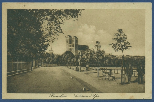 Prenzlau Sabinenufer Marienkirche, gelaufen 1925 (AK3534)