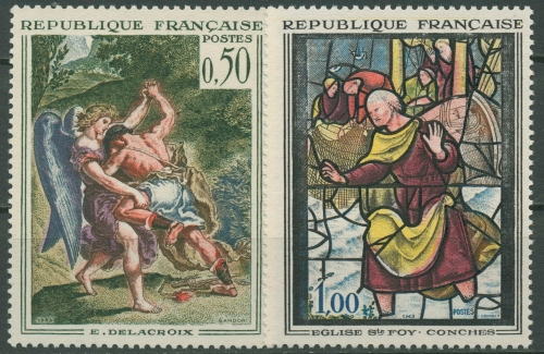 Frankreich 1963 Kunst Wandbild Kirchenfenster 1426/27 postfrisch