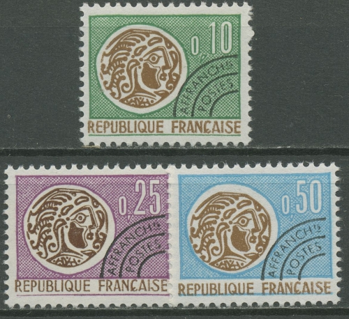 Frankreich 1964 Keltische Münzen 1476/78 postfrisch Vorausentwertung