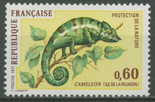 Frankreich 1971 Naturschutz Tiere Pantherchamäleon 1771 postfrisch