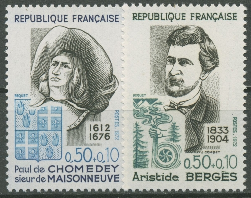 Frankreich 1972 Persönlichkeiten 1782/83 postfrisch