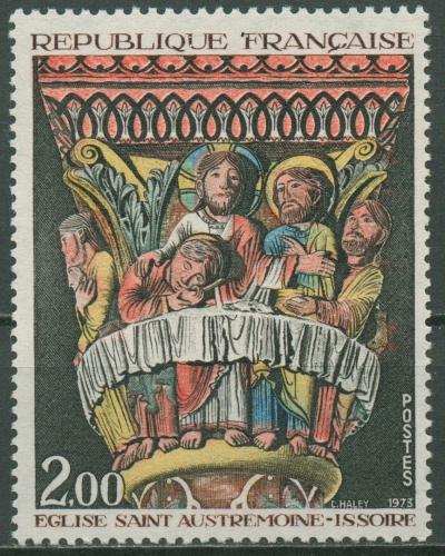 Frankreich 1973 Kunst Abendmahlkapitell 1821 postfrisch