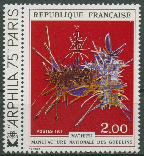 Frankreich 1974 Kunst Gemälde Georges Mathieu 1894 Zf postfrisch