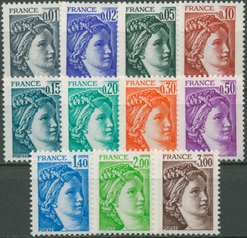 Frankreich 1978 Kunst Gemälde J.-L. David Die Sabinerinnen 2080/90 postfrisch