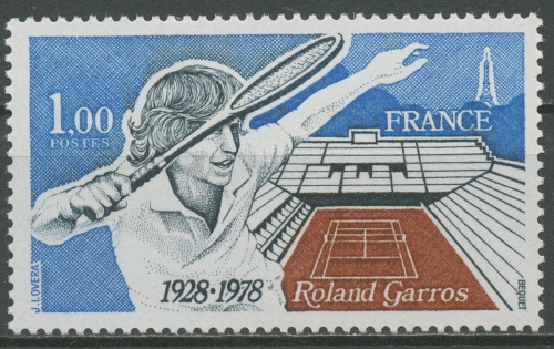 Frankreich 1978 Tennis Roland Garros 2102 postfrisch