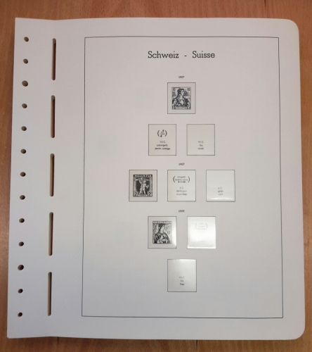 LEUCHTTURM Vordrucke Schweiz 1907/44 SF gebraucht, neuwertig (Z2250)