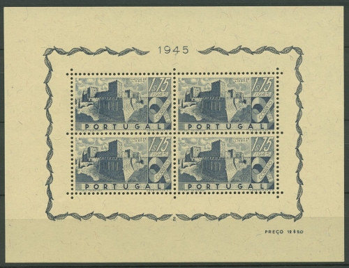 Portugal 1946 Burgen Castelo de Lisboa Block 10 postfrisch (C29242)