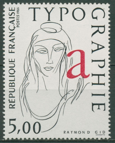 Frankreich 1986 Buchdruck Garamond-Schrift 2537 postfrisch