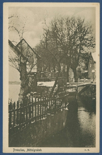 Prenzlau Am Mittelgraben, ungebraucht (AK3675)