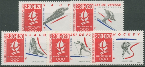 Frankreich 1990/91 Olympia Winterspiele Albertville´92 2813/17 postfrisch