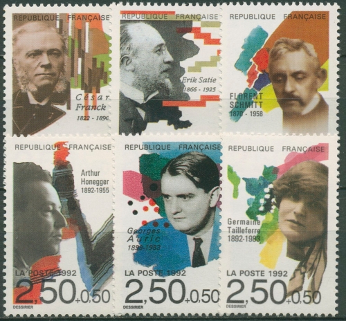 Frankreich 1992 Komponisten 2892/97 A postfrisch