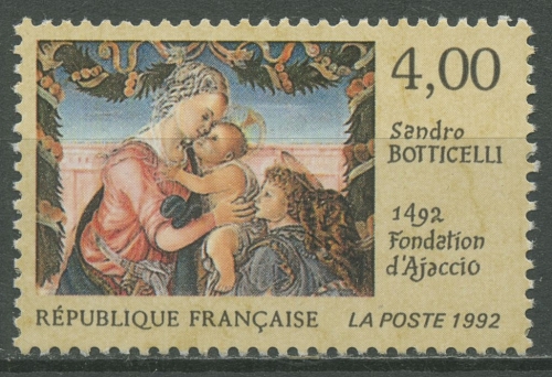 Frankreich 1992 Ajaccio Maria mit Kind Gemälde 2898 postfrisch