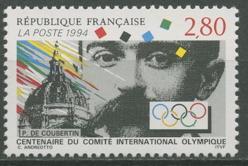 Frankreich 1994 Pierre de Coubertin Olympisches Komitee IOC 3034 postfrisch