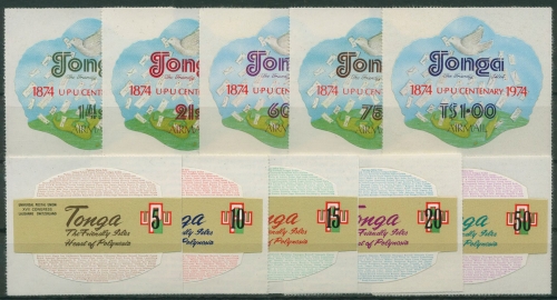 Tonga 1974 100 Jahre Weltpostverein UPU Brieftaube 489/98 postfrisch