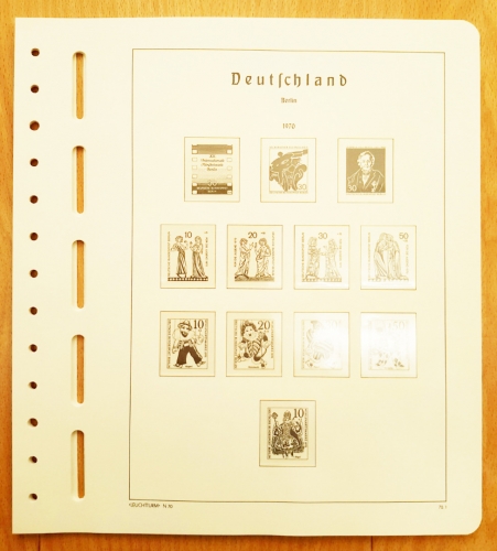 LEUCHTTURM Vordruckblätter Berlin 1970/74 SF gebraucht, neuwertig (Z1980)