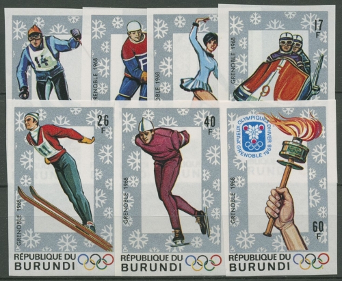 Burundi 1968 Olympische Winterspiele in Grenoble 386/92 B postfrisch
