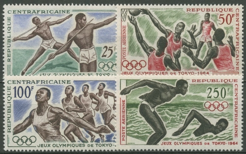 Zentralafrikanische Republik 1964 Olympische Sommerspiele Tokio 59/62 postfrisch
