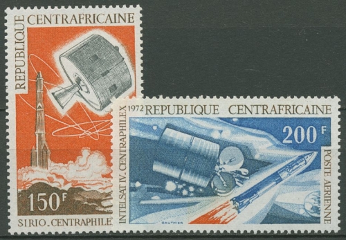 Zentralafrikanische Republik 1972 Nachrichtensatelliten 282/83 postfrisch