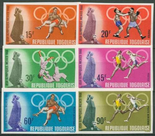 Togo 1968 Olympische Sommerspiele in Mexiko 661/66 B postfrisch