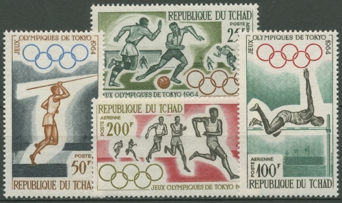 Tschad 1964 Olympische Sommerspiele in Tokio 120/23 postfrisch