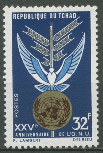 Tschad 1970 25 Jahre Vereinte Nationen UNO 337 postfrisch