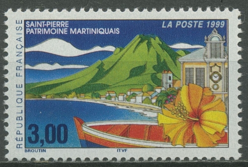 Frankreich 1999 Martinique Stadtansicht Saint-Pierre 3386 postfrisch