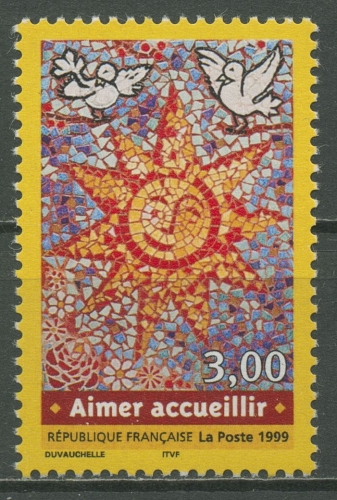 Frankreich 1999 Grußmarke Herzlich Willkommen 3397 postfrisch