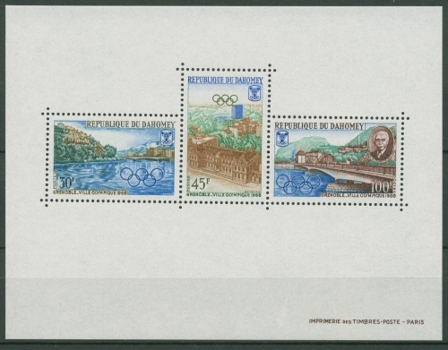 Dahomey 1967 Olympische Winterspiele in Grenoble Block 10 postfrisch (C29261)