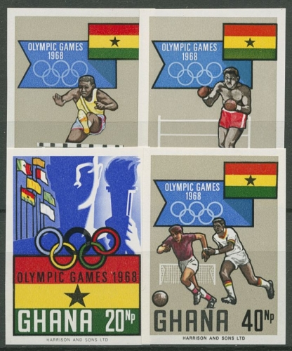Ghana 1969 Olympische Sommerspiele in Mexiko 351/54 B postfrisch
