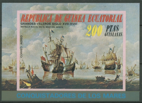 Äquatorialguinea 1975 Segelschiffe Block 193 postfrisch (C29277)