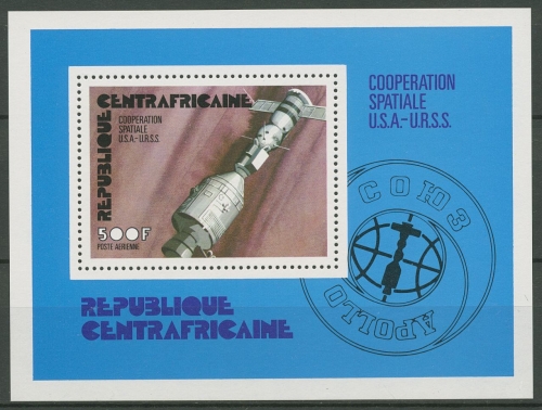 Zentralafrikanische Rep. 1976 Raumfahrt Apollo-Sojus Block 9 postfrisch (C29283)