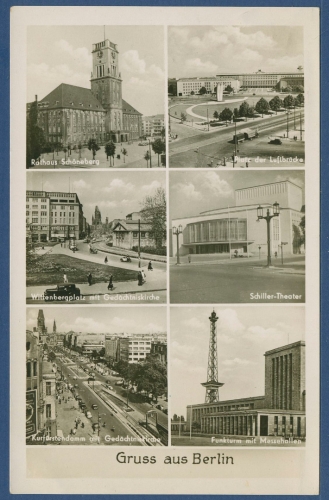 Berlin Wittenbergplatz Gedächtniskirche, gelaufen 1956 Marke fehlt (AK3781)