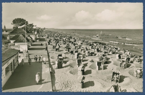 Ostseebad Dahme Strandpromenade, gelaufen 1956 (AK3777)