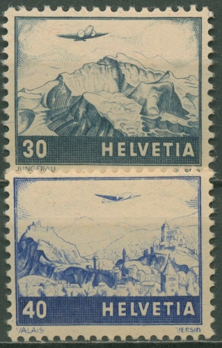 Schweiz 1948 Flugzeuge über Landschaften 506/07 postfrisch