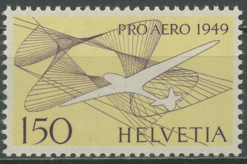 Schweiz 1949 Pro Aero Segelflugzeug 518 a postfrisch