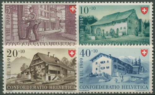 Schweiz 1949 Pro Patria Berufe Landhäuser 525/28 postfrisch