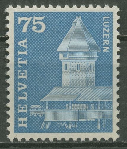 Schweiz 1960 Bauwerke Wasserturm Kapellbrücke Luzern 707 y I postfrisch