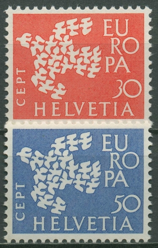 Schweiz 1961 Europa CEPT Friedenstaube 736/37 postfrisch