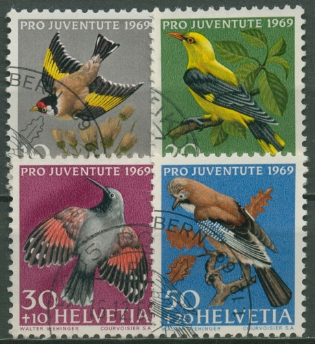 Schweiz 1969 Pro Juventute Tiere Vögel 914/17 gestempelt