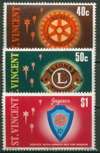 St. Vincent 1978 Service-Clubs in St. Vincent 503/05 postfrisch