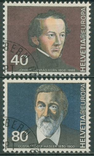Schweiz 1980 Europa CEPT Persönlichkeiten 1174/75 gestempelt