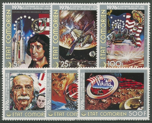 Komoren 1976 200 Jahre Unabhängigkeit der USA Raumfahrt 305/10 A postfrisch