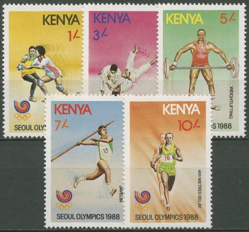 Kenia 1988 Olympische Sommerspiele in Seoul 447/51 postfrisch