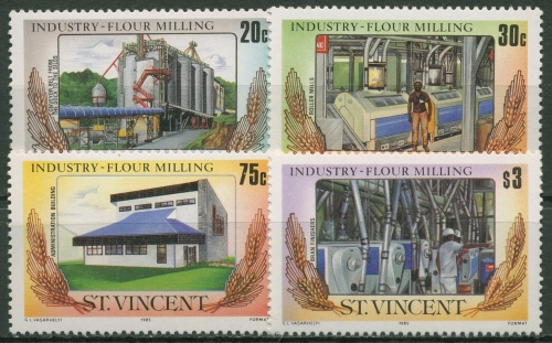 St. Vincent 1985 Industrie: Getreidemühle 878/81 postfrisch