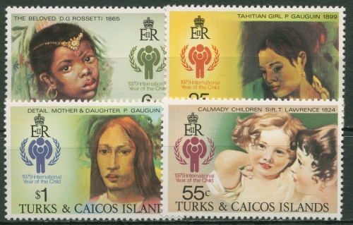 Turks- und Caicos-Inseln 1979 Jahr des Kindes Gemälde 431/34 postfrisch