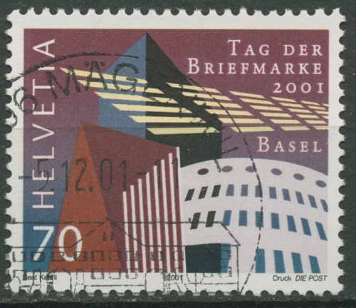 Schweiz 2001 BASILEA Moderne Architektur Briefmarkengestaltung 1777 gestempelt