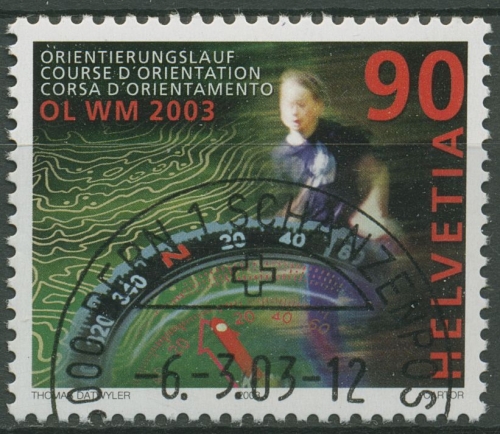 Schweiz 2003 Sport Orientierungslauf-WM 1827 gestempelt