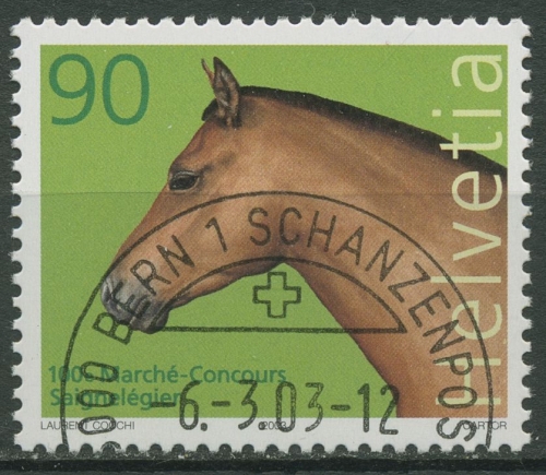 Schweiz 2003 Tiere Nationaler Pferdemarkt 1829 gestempelt